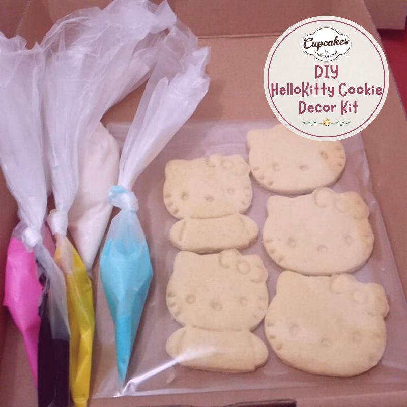 

DIY Hello Kitty Cookie Decor Kit, Menghias Cookie Hello Kitty Sendiri