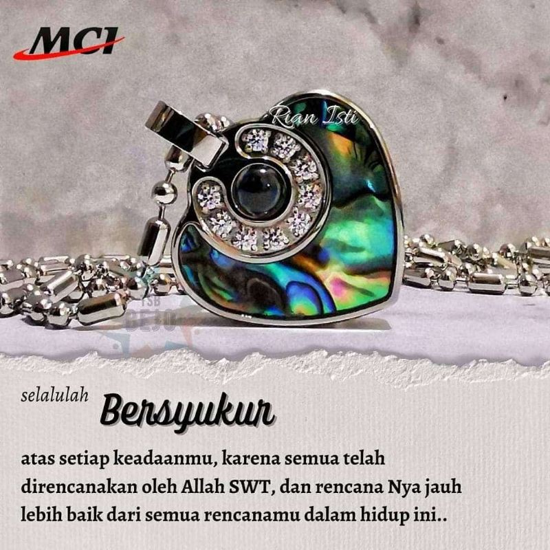 Kalung Kesehatan MCI WMP Shell Pendant ANTI RADIASI - KALUNG MCI WMP SHELL PENDANT ASLI