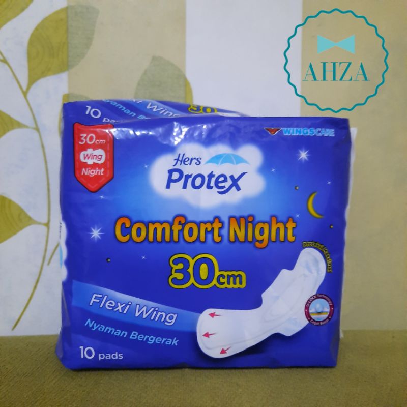 AHZA HERS PROTEX COMFORT NIGHT 30CM FLEXI WINGS ISI 10PCS