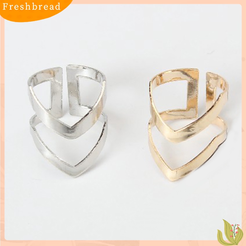 [Fresh] Cincin Knuckle Terbuka Bentuk V Model V-Shape Adjustable Gaya Vintage untuk Wanita