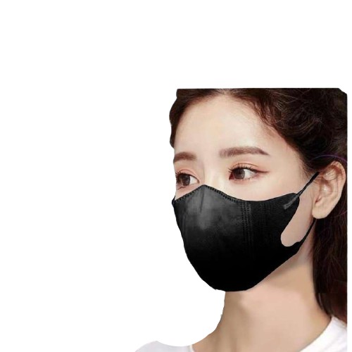 RC Masker Duckbill 3ply Dewasa Hitam / Putih Face Mask Earloop ISI 50PCS