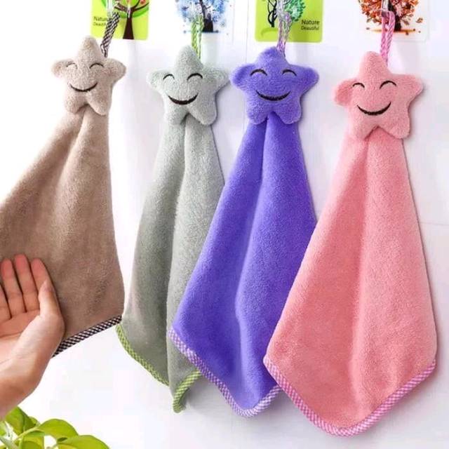 (CTSHOP1) Lap tangan handuk bintang / star hand towel