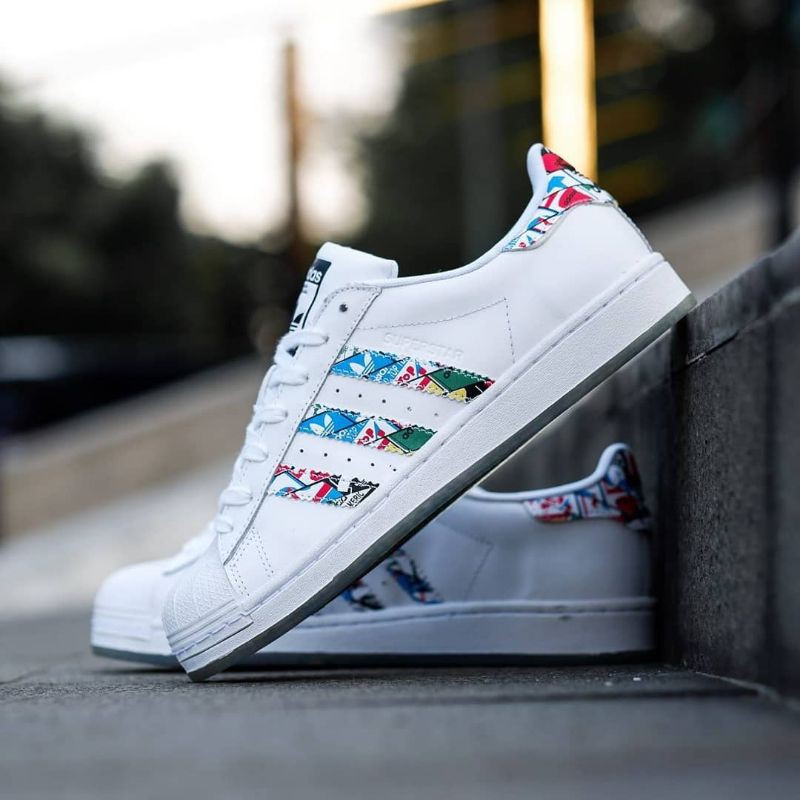 ADIDAS SUPERSTAR CLR WHITE FLAG ORIGINAL