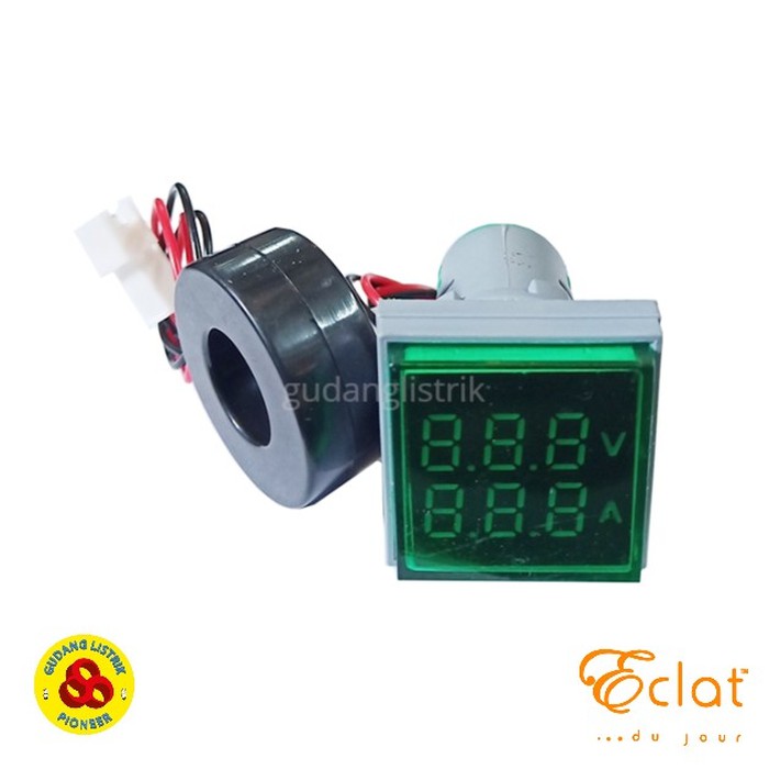 Pilot Lamp LED Volt Amp Meter 22mm 0-100A 20-500V Square LED Indicator