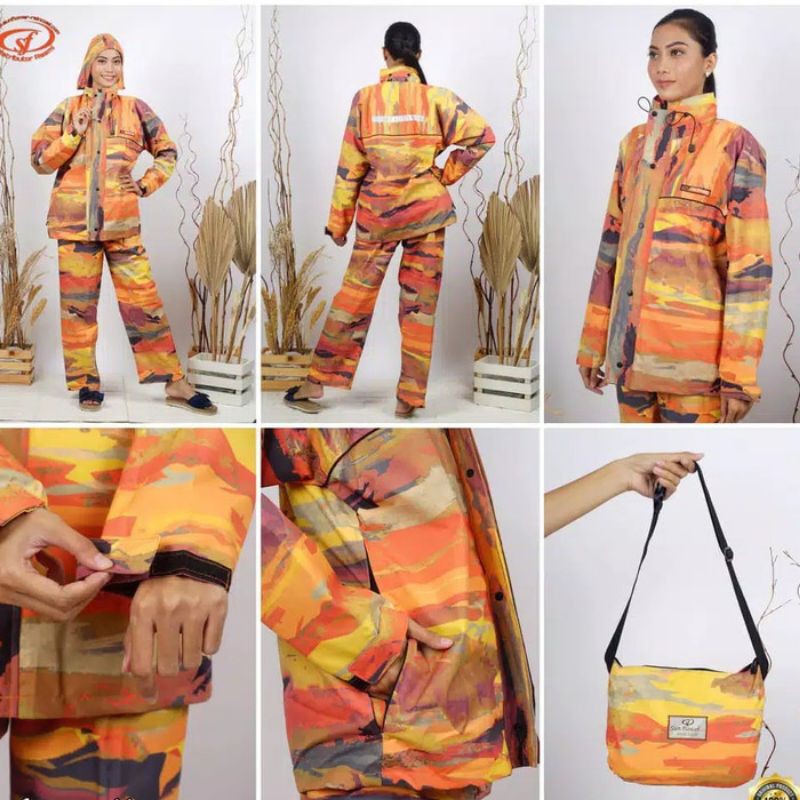 Jas hujan Sunflower MOTIF UNIK original 100 % | Sun Flower raincoat MOTIF  size M.L.XL