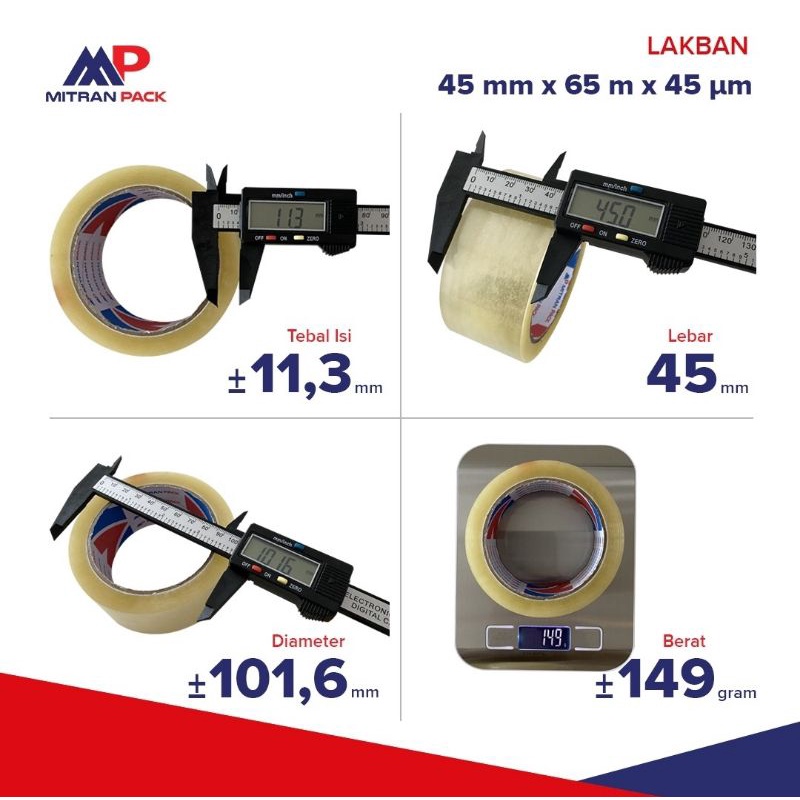 

OMEGA Lakban Bening 45mm x100 yard Lakban Besar 2 inch Isolasi Bening Tebal