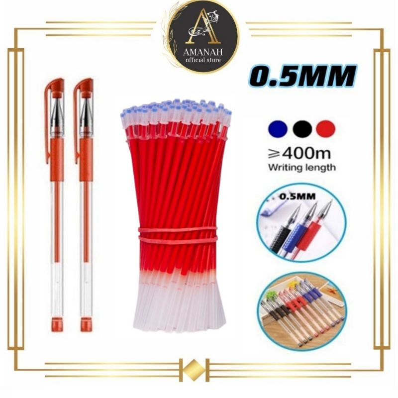

Pulpen Gel MINI 0.5MM / Bolpain Bolpen Alat Tulis Kantor Sekolah Warna MERAH Tinta Pen Pena Standart Hitam Merah Biru