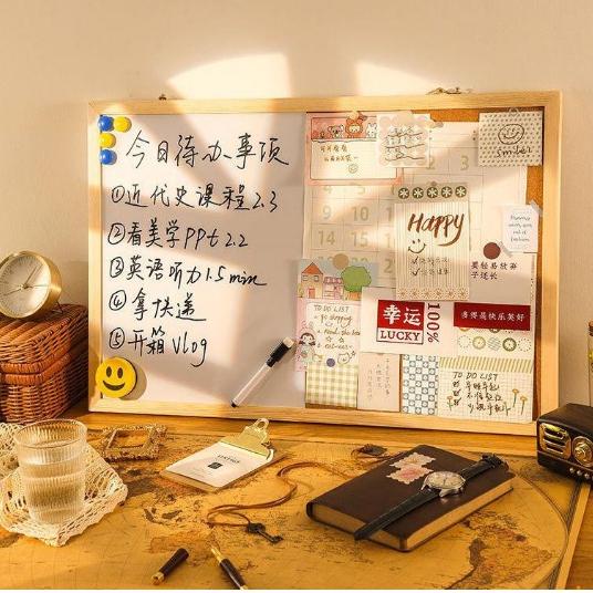 

Dekorasi rumah cork message board notice board frame information board background board mural memo board /GISVU Meriah