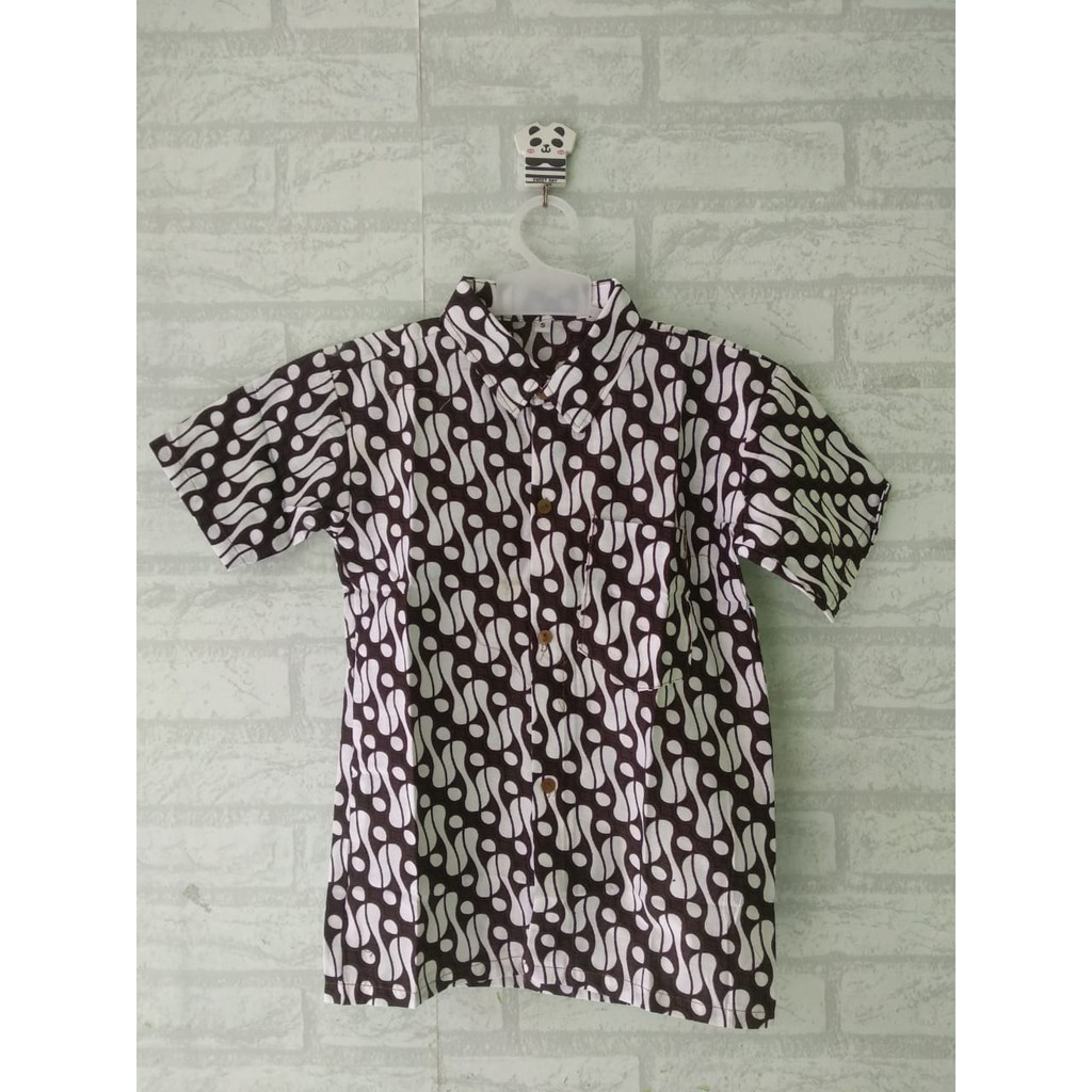 Kemeja hem batik anak size M (4th - 5th)