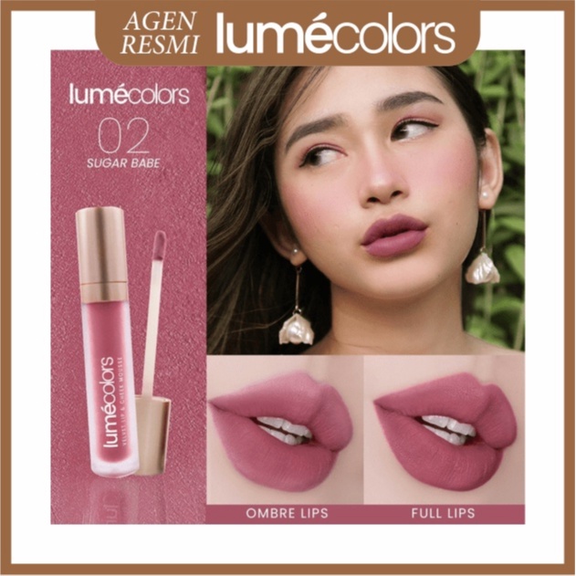 Lipstik Liptint Lumecolors Lumecolor Lumecolour Warna Sugar Babe Lip and Cheek Mousse Lip Balm Lipcr