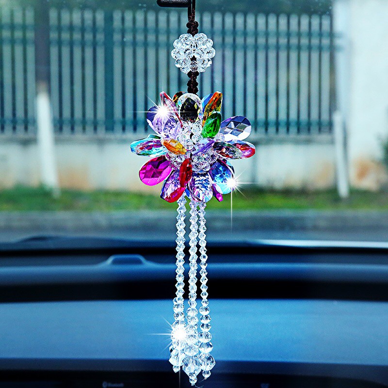 Car Crystal Pendant Swarovski | Gantungan Depan Pajangan Bunga Spion Tengah Mobil