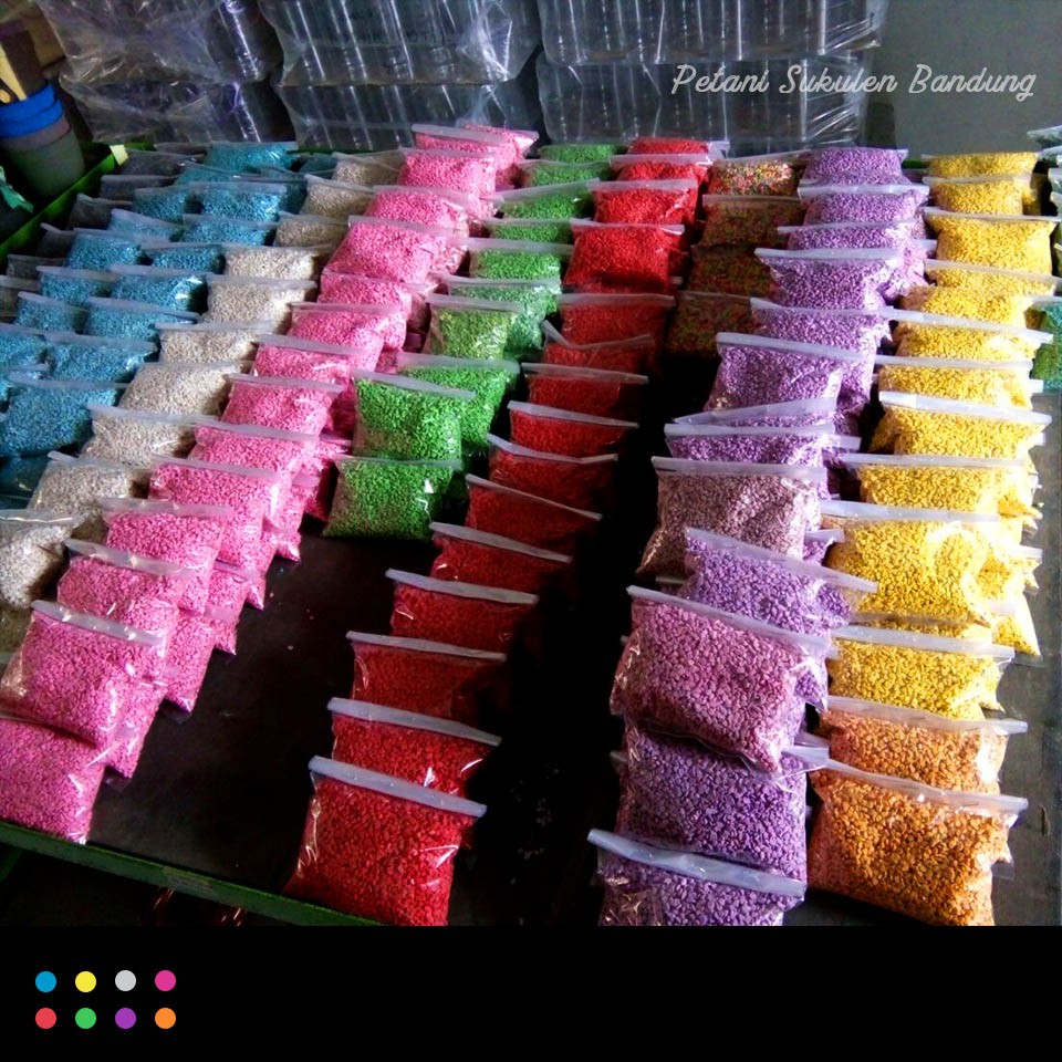 Batu warna ZELOIT zeloith zeolith  zeolit untuk sukulen kaktus Fullcolor berat 150gr aquarium