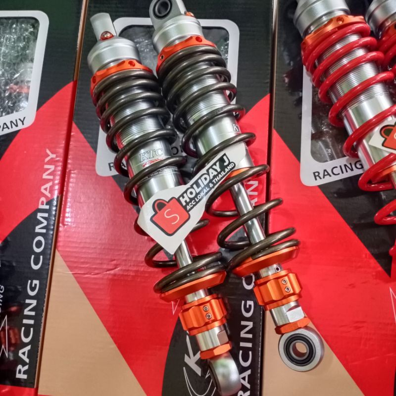 SHOCKBREKER SHOK KTC NON TABUNG KTC RACING ADJUSTABLE RX KING CB VERZA  FIZR JUPITER  NMAX NE AEROX NMAX OLD PCX UKURAN 280 320 340 335 305MM-3