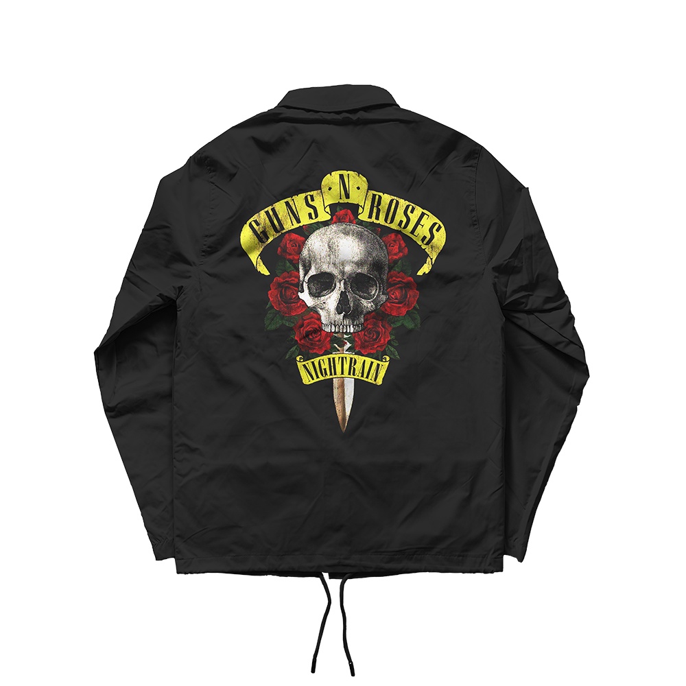 COACH JAKET PARASUT BAND GUNS N ROSES JACKET PRIA WANITA WINDBREAKER GNR WATERPROOF ANTI AIR