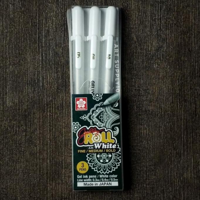 

=====] Gelly roll pen Sakura 1 set - White (Fine medium bold)