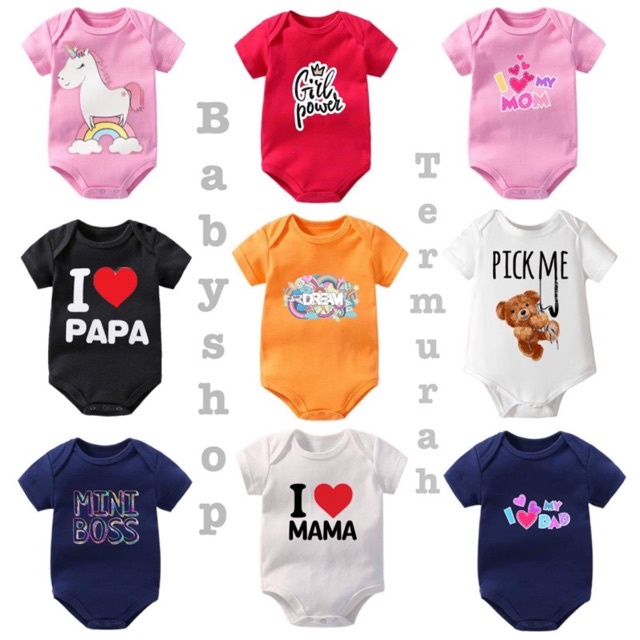 Jumper bayi / Jumper Lengan Pendek Fashion motif SNI