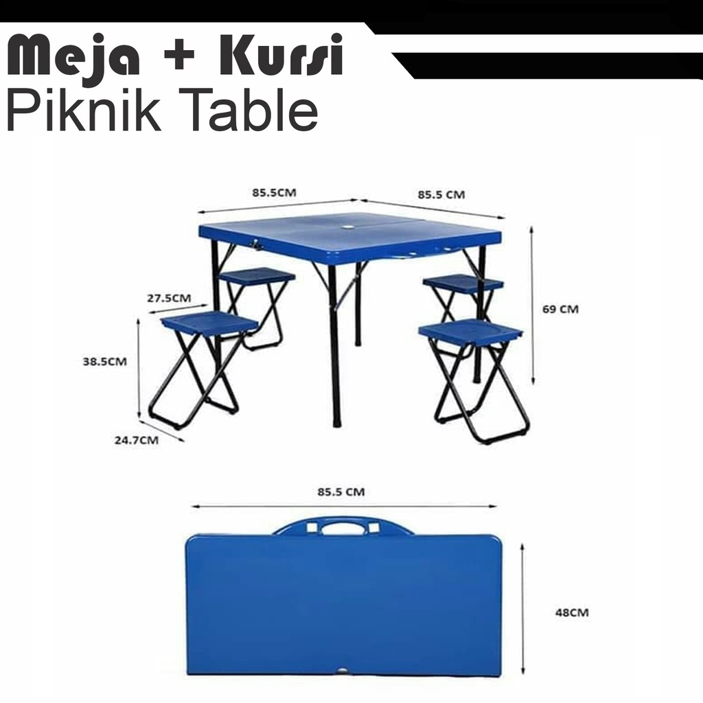 Picnic Table Set Chair Meja Kursi Shopee Indonesia