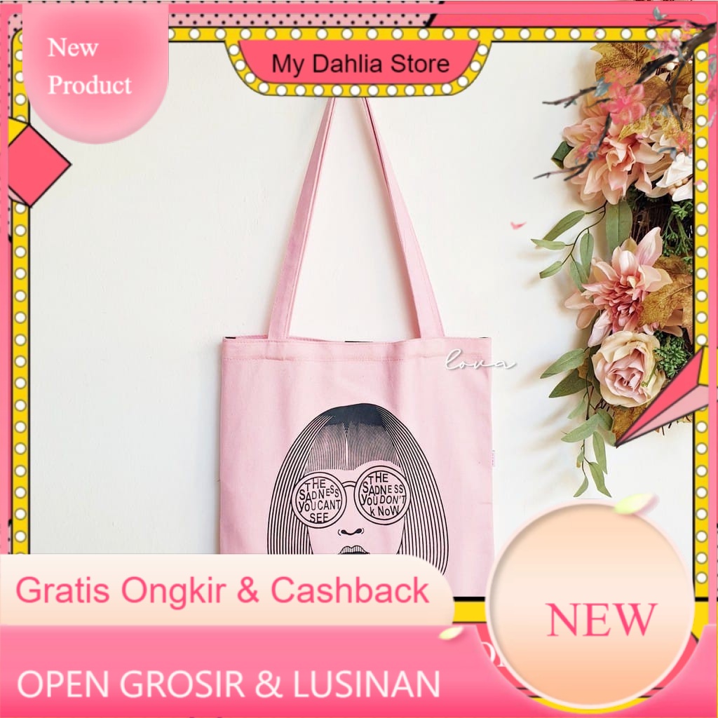 totebagmu BILA - TOTE BAG TOTE BAG WANITA PAKAI RESLETING tote bag polos