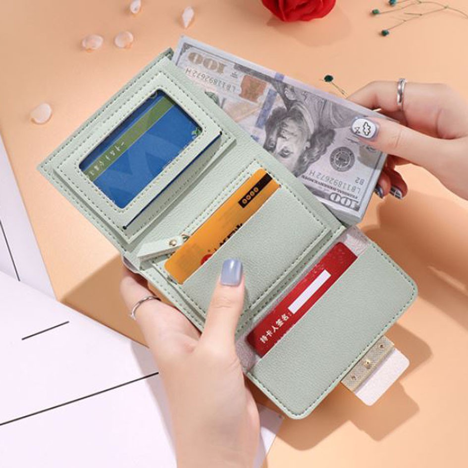 dompet mini wanita three fold wallet bdo131(2E5)