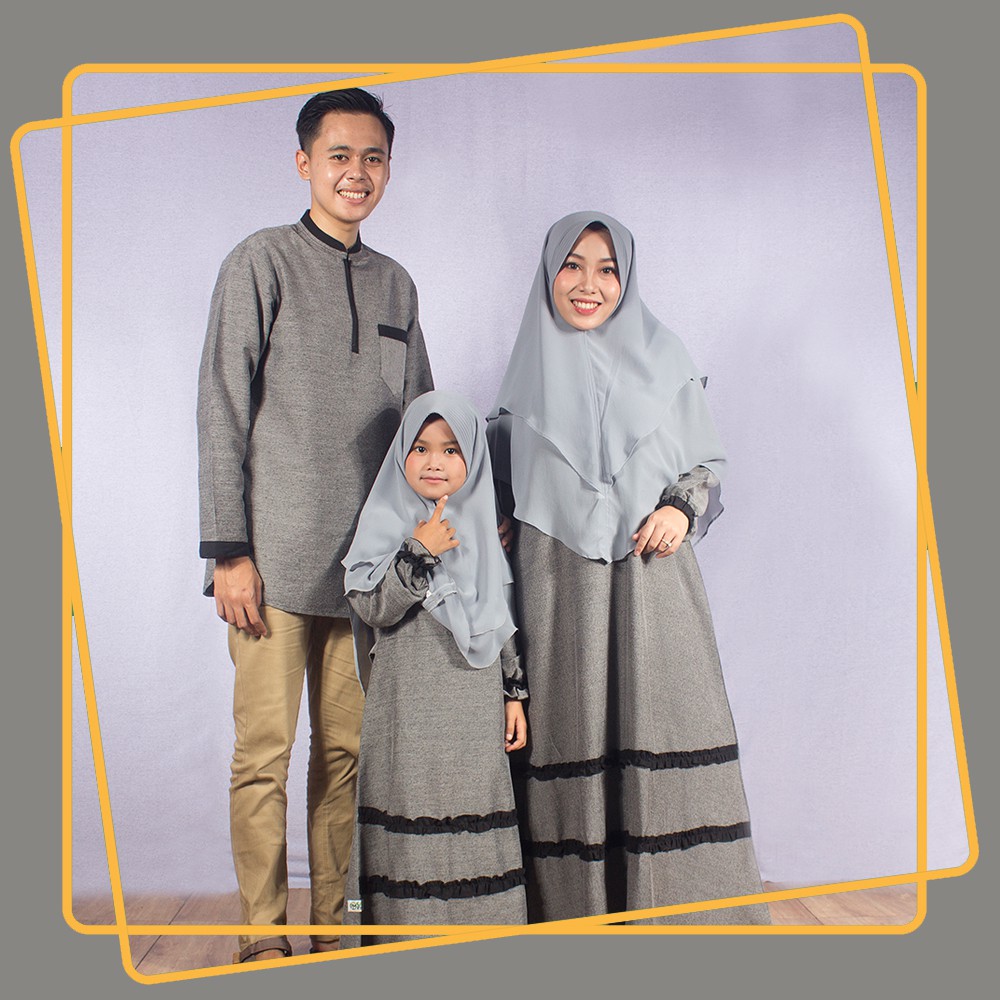 Salim Moslem –Busana Muslim/Gamis Daily Syari Triji/Madinah Dewasa Pink-Abu Tua-Navy-Coklat Susu