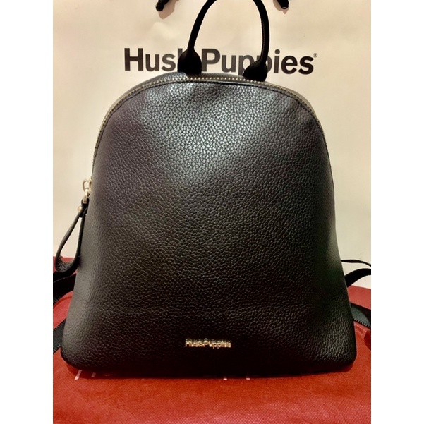 Bagpack Ransel Tas hush puppies black Mulus Likenew
