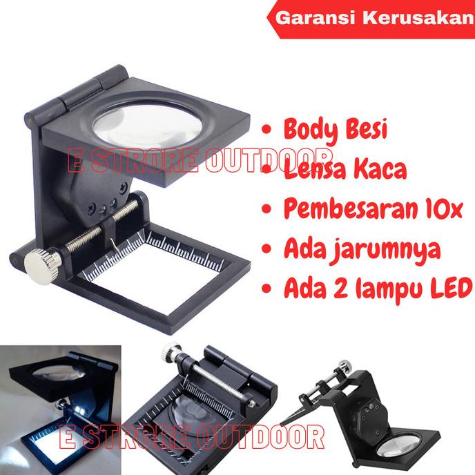 

Office & Stationery | Alat Tulis | Kaca Pembesar Lipat - Folding Magnifier Scale 10X 10X Qc Kain, Uang | Best Seller