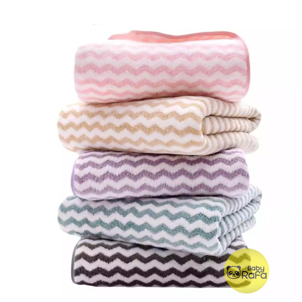 Handuk Mandi ZIGZAG Size Besar 70 x 140 Cm, Handuk Towel Dewasa Anak dan Bayi motif ZIGZAG