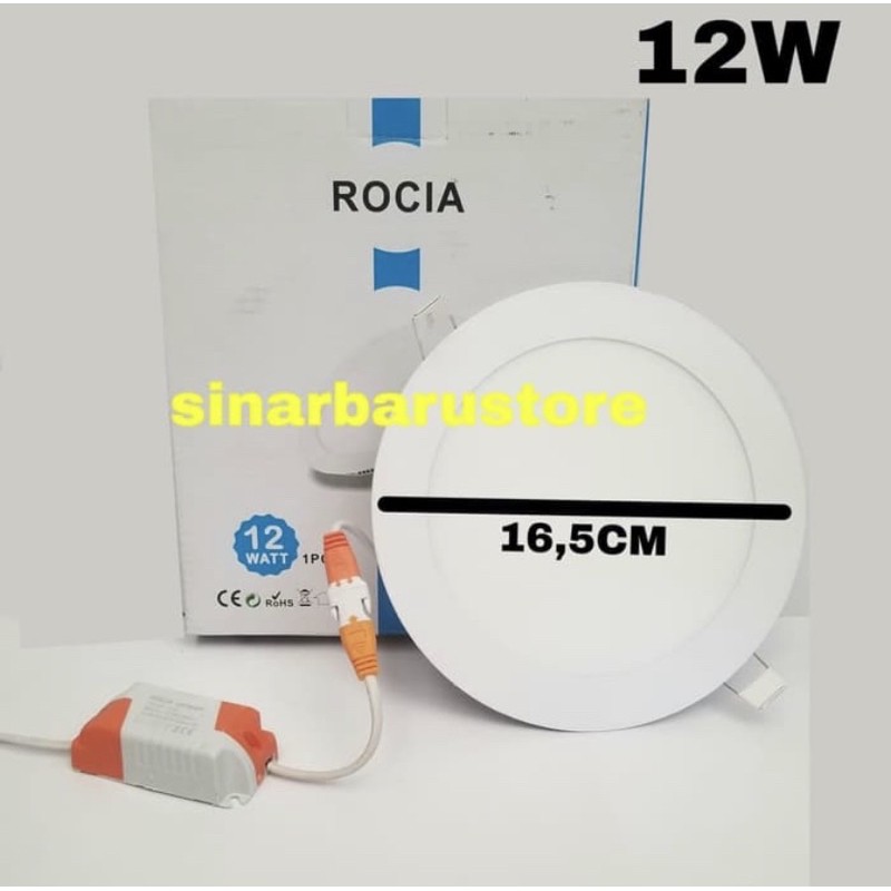 Lampu LED Panel IN Bow (IB) "Rocia" 12 Watt Putih Bulat