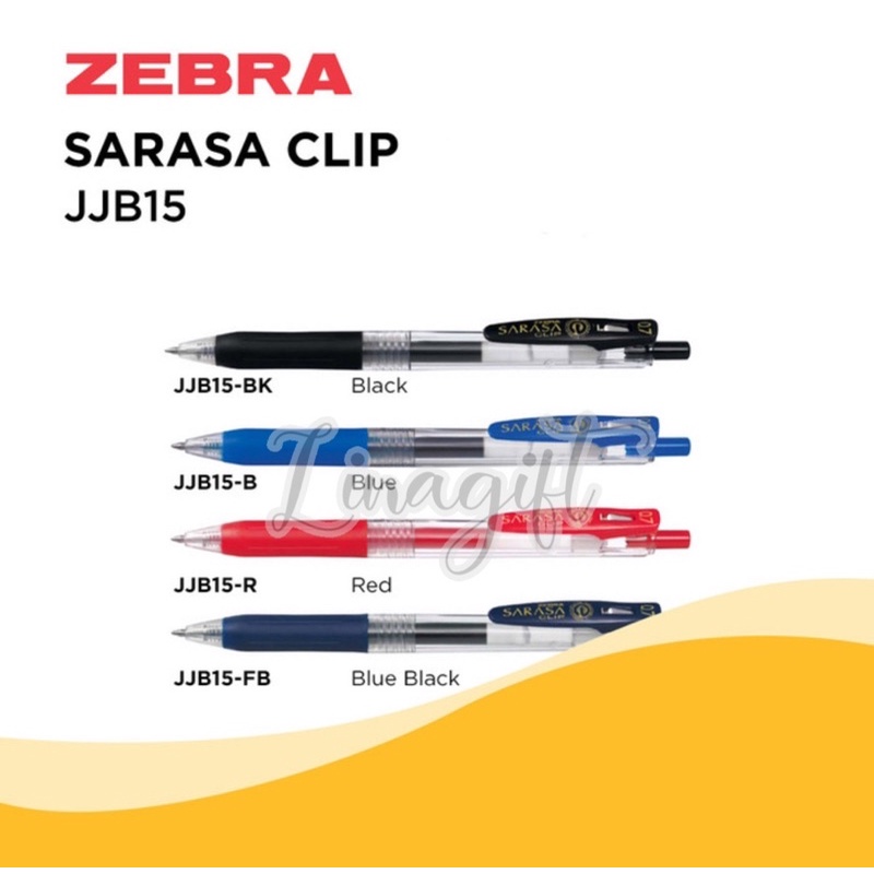 ( Ecer ) PULPEN GELL ZEBRA SARASA 0.5 / PEN SARASA 0.7 GG15-BL