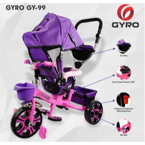 Sepeda Anak Roda Tiga Sepeda Stroller Anak GYRO 99 Murah Meriah