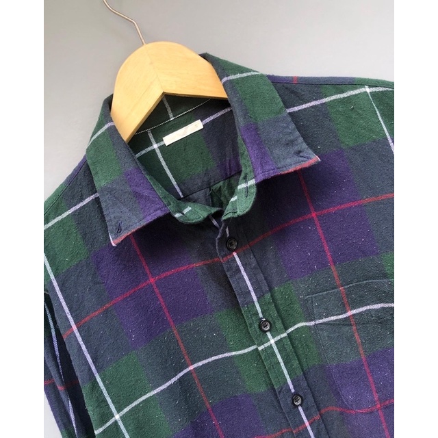 kemeja flannel uniqlo GU - S