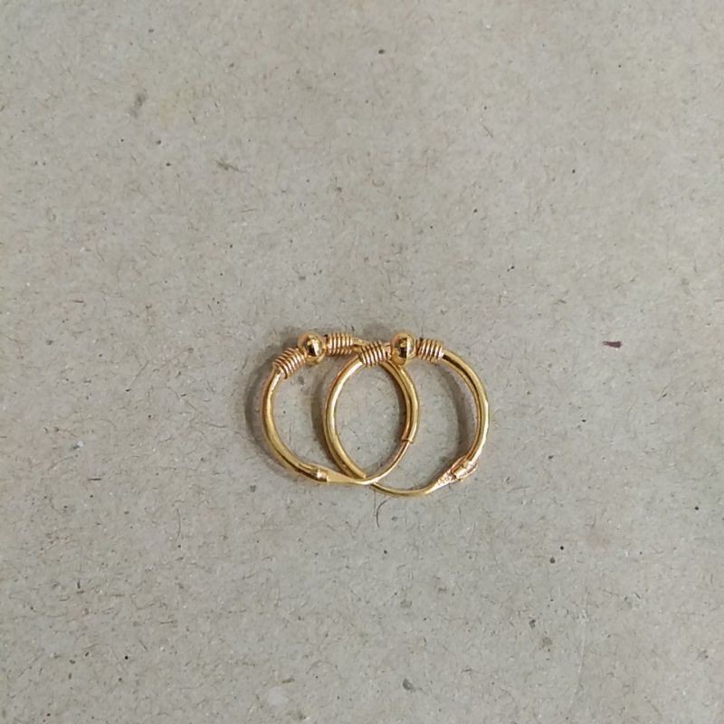 anting ring anak bola 1 setengah gram emas muda
