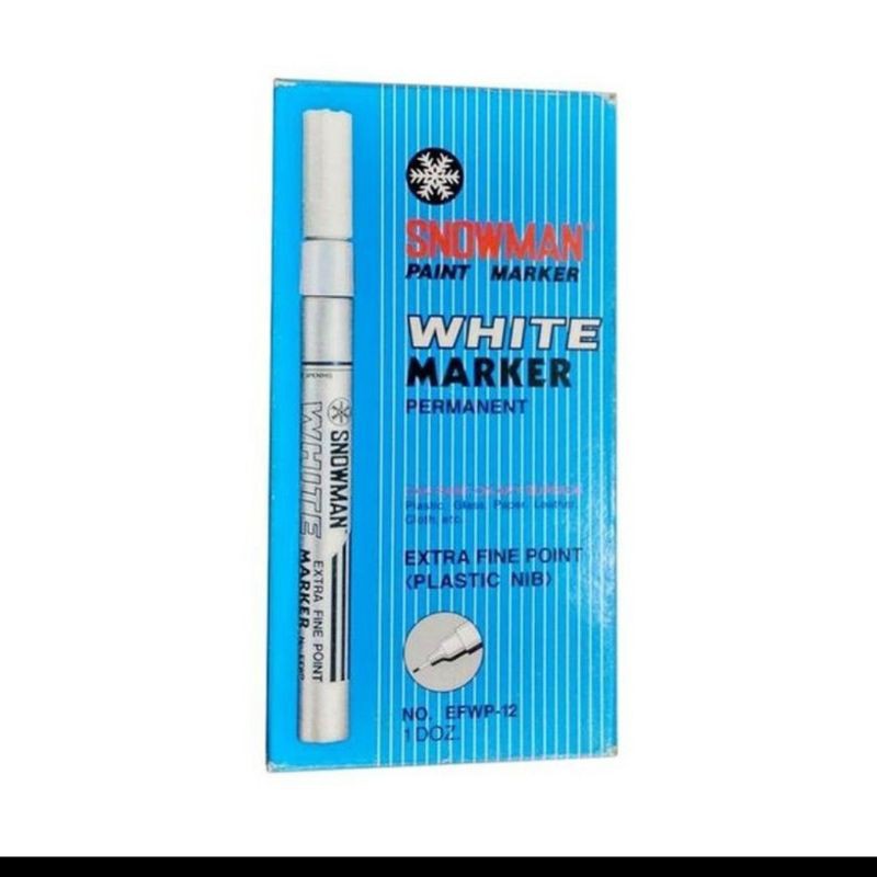 

Spidol Paint Marker Extra Fine Putih White SNOWMAN EFWP-12