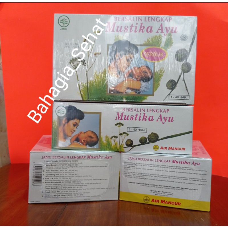 Bersalin Lengkap Mustika Ayu Serbuk 40H/Bersalin Lengkap Mustika Ayu 40H Serbuk/Jamu Bersalin Lengka