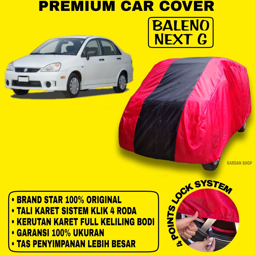 Body Cover BALENO NEXT G MERAH HITAM Penutup Bodi Mobil Baleno Next G Waterproof PREMIUM