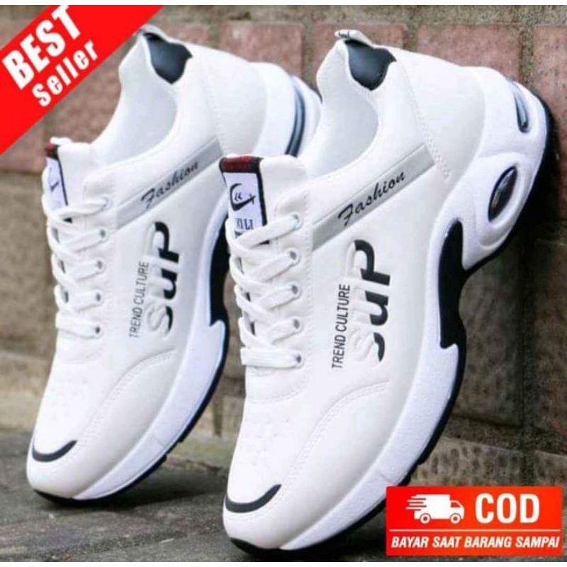 sepatu sneakers pria sport sup Sepatu Pria Sepatu Import Sepatu bermerek Sepatu Running