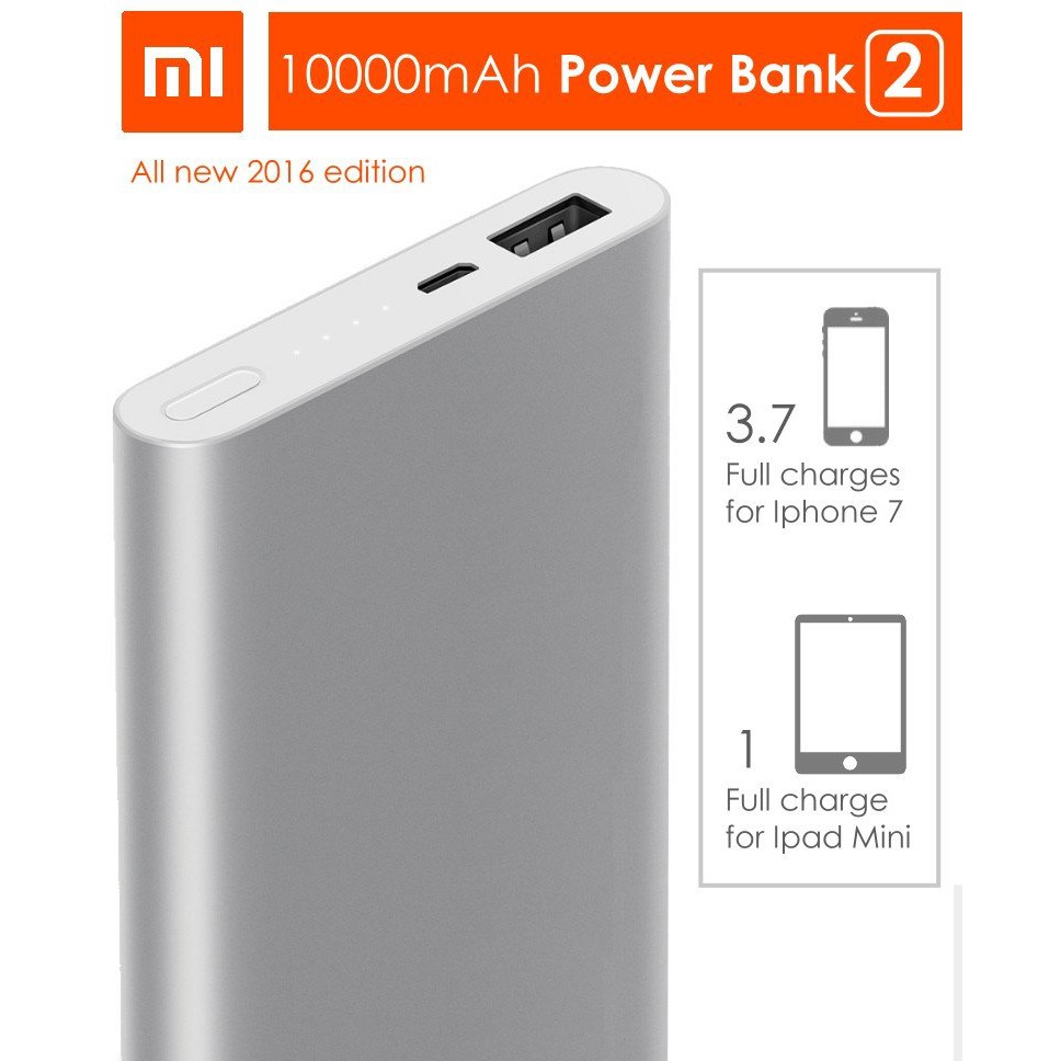 Power Bank XIAOMI SLIM MI POWER 10000mAh Fast Charging ORIGINAL