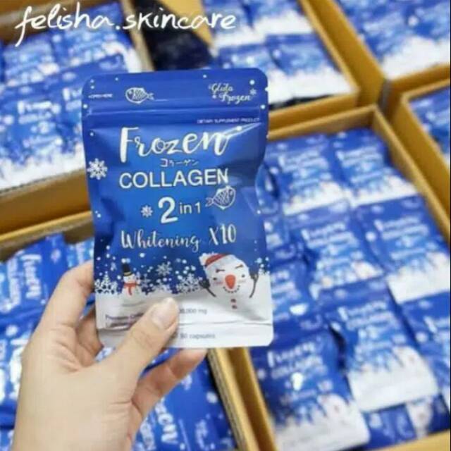 FROZEN COLLAGEN 2IN1 WHITENING X10 ORIGINAL THAILAND -ASLI GLUTA