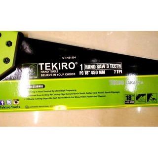 Tekiro Gergaji Kayu 3 Mata  18 Inch Hand Saw 3  Teeth 