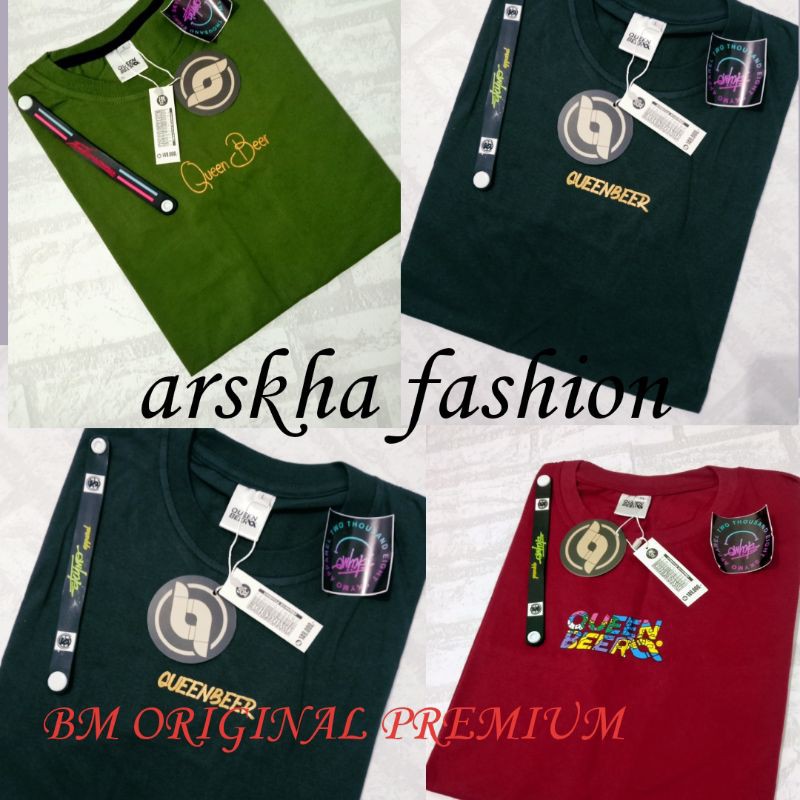 baju distro pria/baju pria lengan pendek/QUEEN BEER BM ORIGINAL