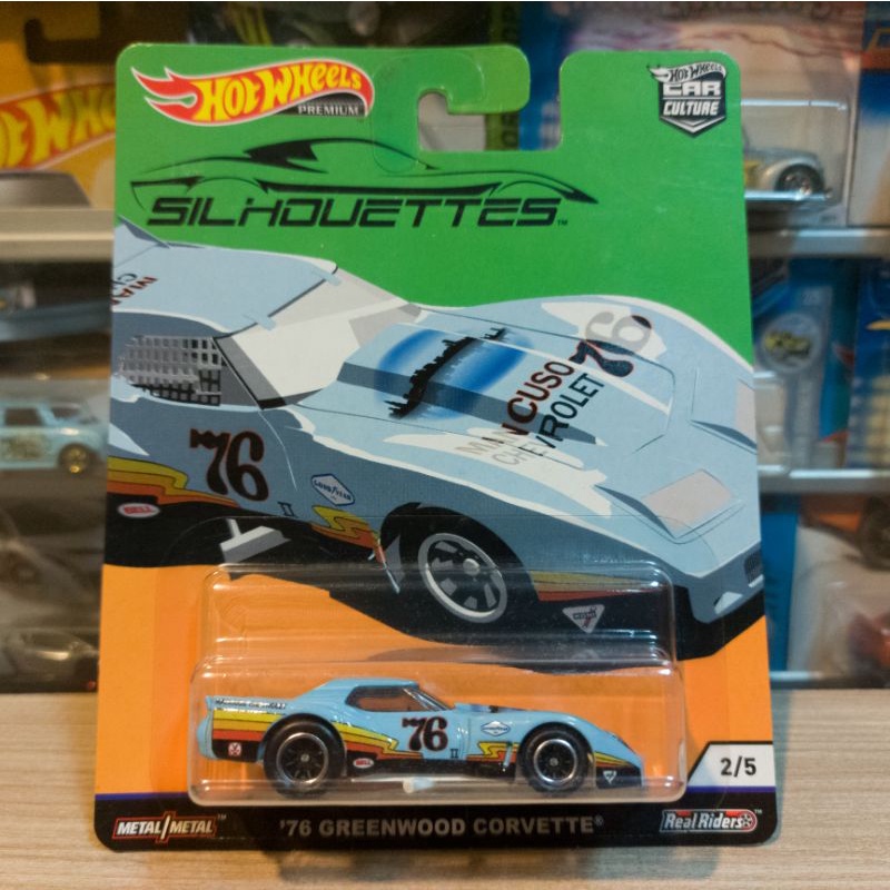 HOT WHEELS 76 GREENWOOD CORVETTE - SILHOUETTES - PREMIUM