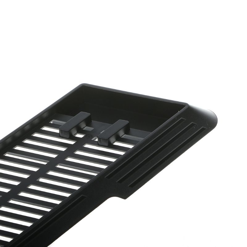 Btsg Vertical Stand Mount Holder Dock Cradle Cocok PS4 Pro Slim Aksesoris Game Console ABS Hitam Simple Stand Mount Bra