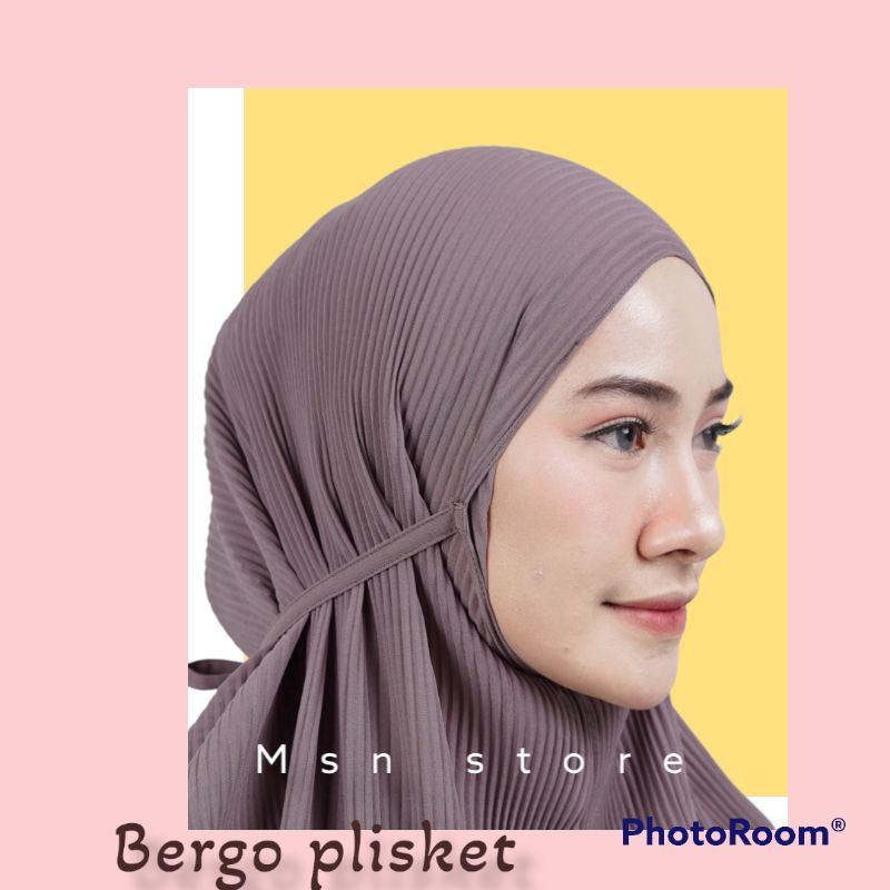 Bergo Plisket Lidi Diamond / Jilbab Instan Bergo Plisket