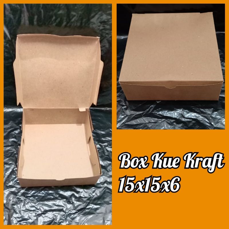 

kotak kue Kraft 15x15x6cm