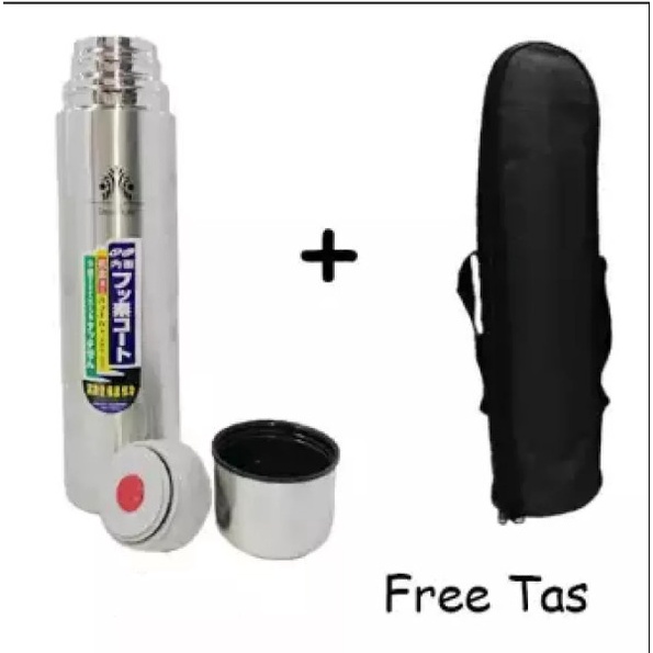 [BISA COD] PROMO Thermos Stainless Air Panas dan Dingin BONUS Tas Penyimpan Termos Air Termos Travel Termos mug Murah Berkualitas