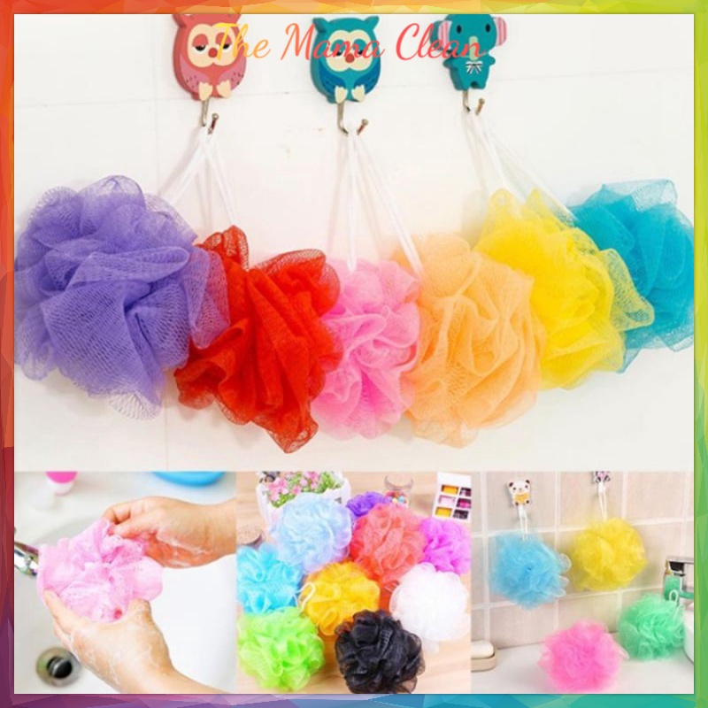 MINI SPONS MANDI WARNA WARNI - SHOWER PUFF BATH SPONGE SPONS JARING