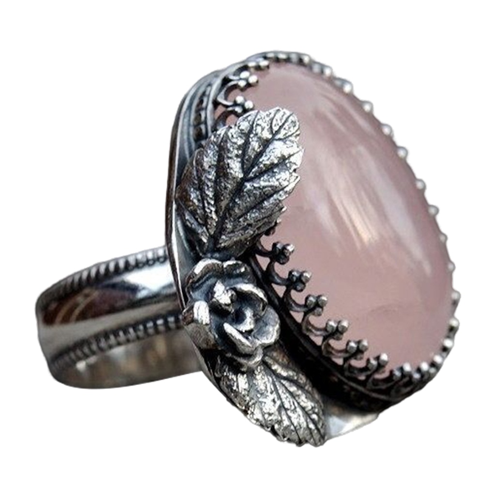 Hu Hu Hu Hu Hu Alat Bantu Pasang Kacamata♡ Cincin Wanita Desain Ukiran Bungadaun Hias Berlian Imitasi Gaya Vintage Untuk Hadiah