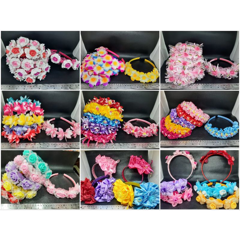 Bando Bunga-Bunga Glamour Per Lusin 12pcs Idha Grosir