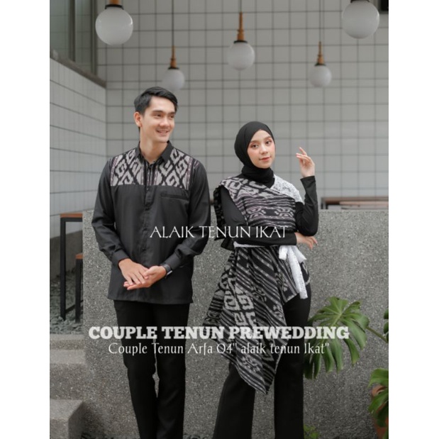 BAJU TENUN COUPLE ARFA 04 KEMEJA DAN DRESS TENUN ARFA