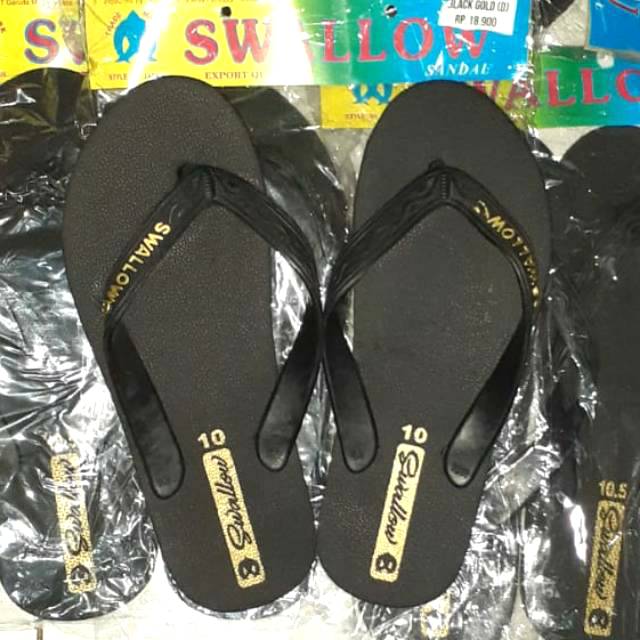 Sandal Jepit Swallow Hitam Sendal Jepit Black Pearl